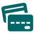green credit and debit card icon