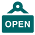 green open sign icon